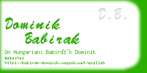 dominik babirak business card